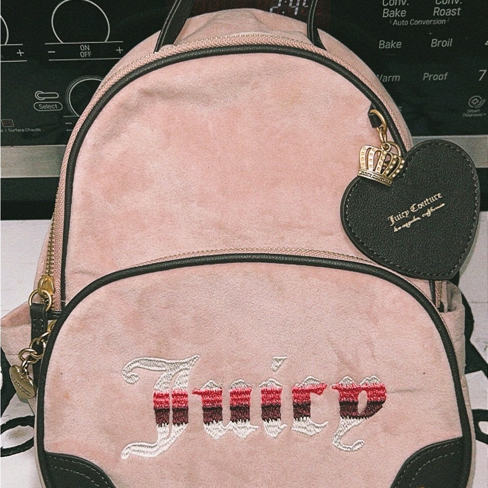 Juicy Couture Pink Backpack with Gold Accents